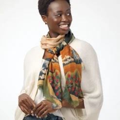 The Met Store American Folk Art Landscape Oblong Scarf