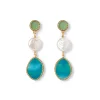 The Met Store Ancient Mixed Motifs Glass Triple-Drop Earrings