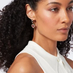 The Met Store Atef Crown Huggie Charm Earrings