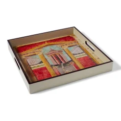 The Met Store Boscoreale Fresco Wood Lacquer Tray