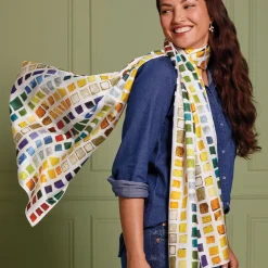 The Met Store Byzantine Tesserae Oblong Silk Scarf