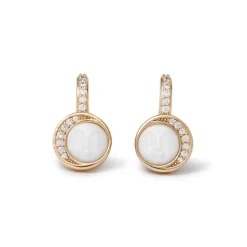 The Met Store Celestial Symbols Carved Mother-of-Pearl Coin Hoop Earrings