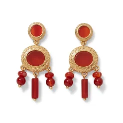 The Met Store Classical Carnelian Chandelier Earrings