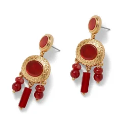 The Met Store Classical Carnelian Chandelier Earrings