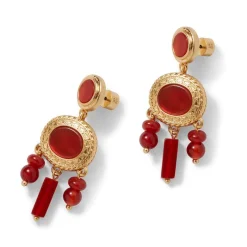 The Met Store Classical Carnelian Chandelier Earrings