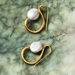 The Met Store Coin Pearl Earrings