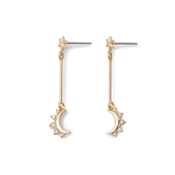 The Met Store Crescent Moon Drop Earrings