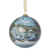 The Met Store Currier & Ives Central Park in Winter Hand-Painted Glass Ornament