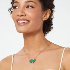 The Met Store Cypriot Jade Crescent Pendant Necklace