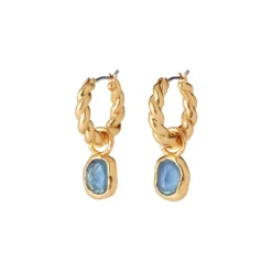 The Met Store Cypriot Twist Hoop Earrings with Removable Charms