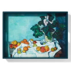 The Met Store Cézanne Apples and Primroses Rectangular Lacquer Tray