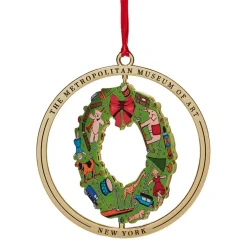 The Met Store December Wreath Spinning Ornament