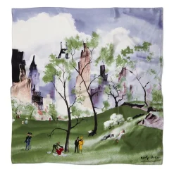 The Met Store Dehn Spring in Central Park Square Silk Scarf