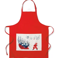 The Met Store Earle Santa and Deer Apron with Pocket