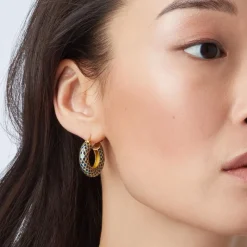 The Met Store Egyptian Feather Hoop Earrings