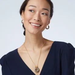 The Met Store Egyptian Feather Hoop Earrings
