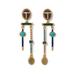 The Met Store Egyptian Heart Scarab Chandelier Earrings