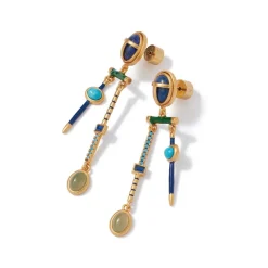 The Met Store Egyptian Heart Scarab Chandelier Earrings
