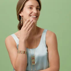 The Met Store Egyptian Nefer Amulet Chandelier Earrings