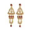 The Met Store Egyptian Nefer Amulet Red Jasper Chandelier Earrings