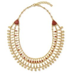 The Met Store Egyptian Nefer Amulet Red Jasper Collar Necklace
