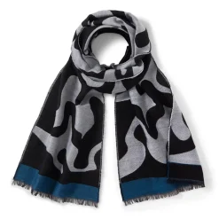 The Met Store Egyptian Swirled Glass Unisex Oblong Jacquard Scarf
