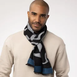 The Met Store Egyptian Swirled Glass Unisex Oblong Jacquard Scarf
