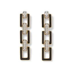 The Met Store European Buckle Enamel Drop Earrings