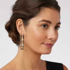 The Met Store European Buckle Enamel Drop Earrings