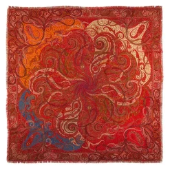 The Met Store Four Seasons Paisley Square Wool Scarf