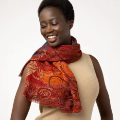 The Met Store Four Seasons Paisley Square Wool Scarf