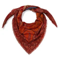 The Met Store Four Seasons Paisley Square Wool Scarf
