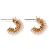 The Met Store Golden Disc Huggie Earrings