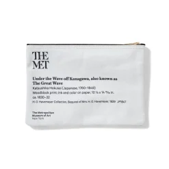 The Met Store Hokusai Great Wave Zip Pouch