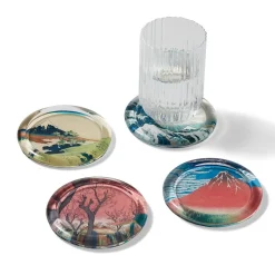 The Met Store Hokusai Prints Glass Coasters