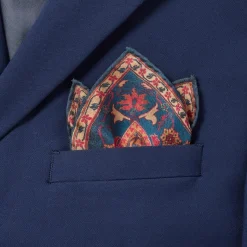 The Met Store Iranian Vase Carpet Silk Pocket Square