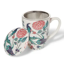 The Met Store Iznik Garden Covered Mug with Tea Infuser