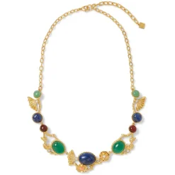 The Met Store Japanese Imari Collar Necklace and Linear Drop Earrings Set