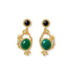 The Met Store Japanese Imari Collar Necklace and Linear Drop Earrings Set