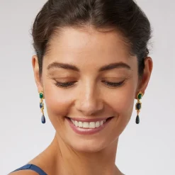 The Met Store Japanese Imari Linear Drop Earrings