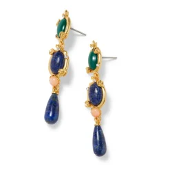 The Met Store Japanese Imari Linear Drop Earrings