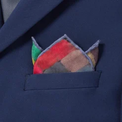 The Met Store Klee May Picture Silk Pocket Square