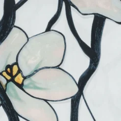 The Met Store Louis C. Tiffany White Magnolia Oblong Silk Scarf