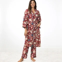 The Met Store Lyon Floral Cotton Women's Robe