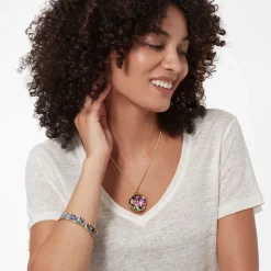 The Met Store Magnolias and Irises Enamel Bangle