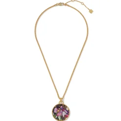 The Met Store Magnolias and Irises Enamel Pendant Necklace