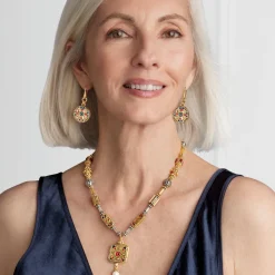 The Met Store Medieval Byzantine Statement Necklace and Drop Earrings Set