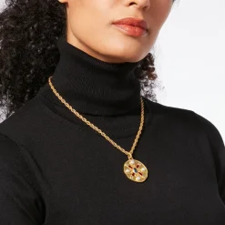The Met Store Medieval Stone Medallion Pendant Necklace