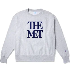 The Met Store Met Logo Appliquéd Unisex Champion® Sweatshirt