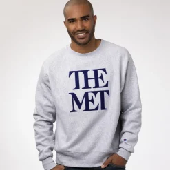 The Met Store Met Logo Appliquéd Unisex Champion® Sweatshirt